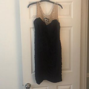 Gorgeous midi dress with beading and rouching